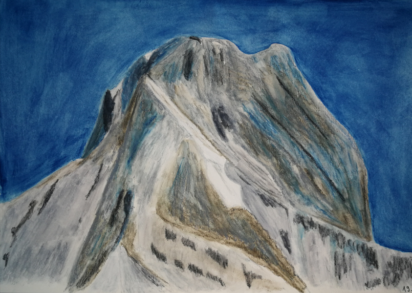 Zeichnung Altmann im Alpstein